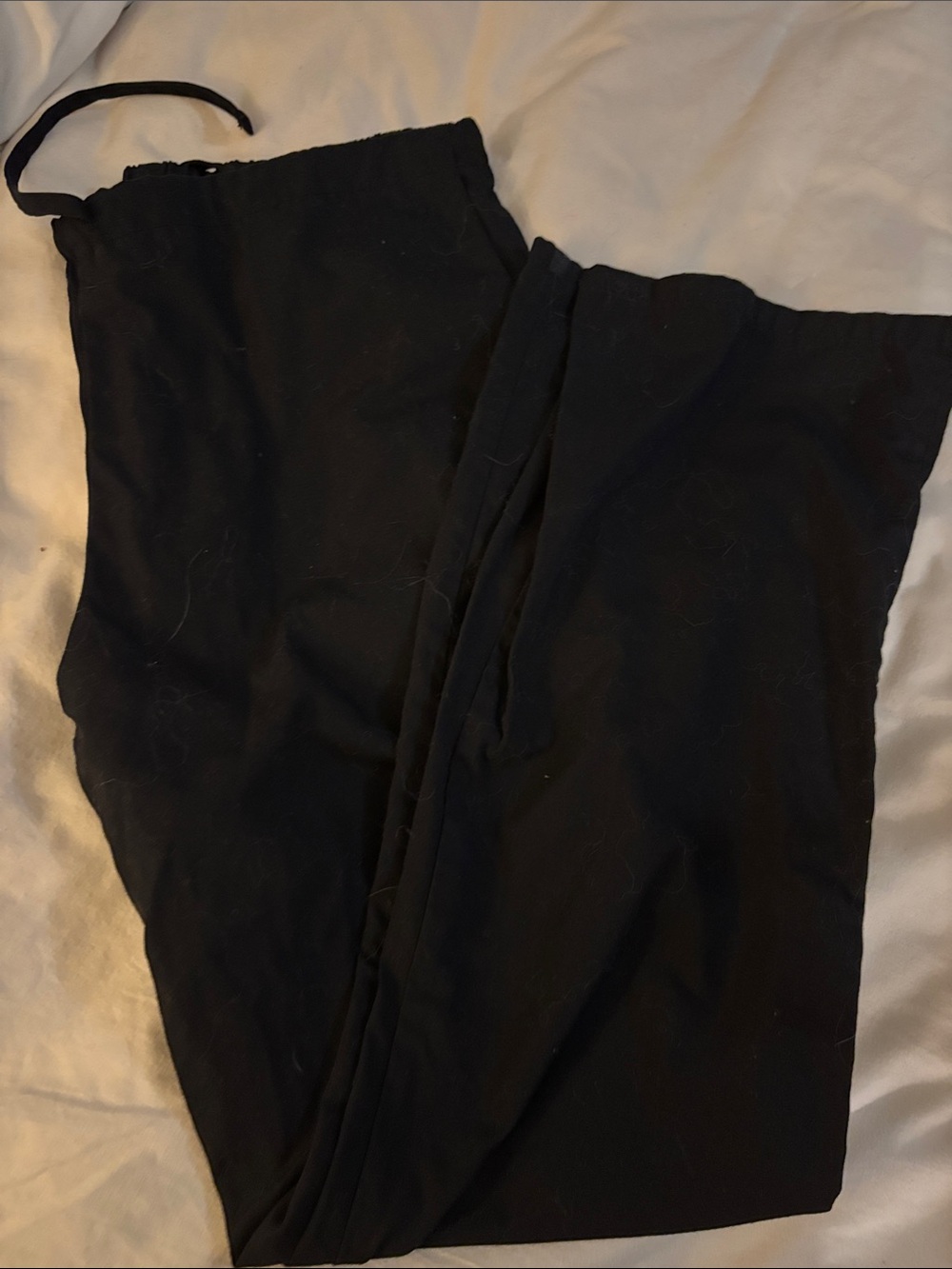 Black elastic/drawstring waist scrub pants